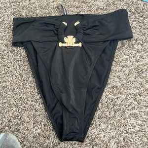 Brand new high waisted black bikini bottom